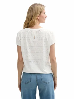 Damen T-Shirt mit Lochmuster