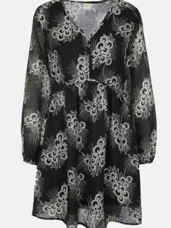 Damen Tunika Kleid mit Muster