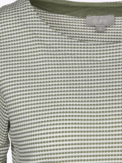 Damen Wabenstrukturshirt mit Streifen