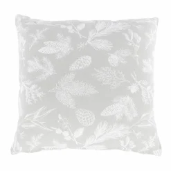 Dekokissen mit Blätterprint, 45x45cm