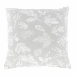 Dekokissen mit Blätterprint, 45x45cm