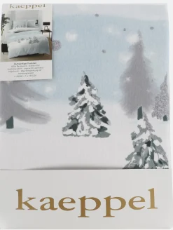 Feinbiber Bettwäsche mit winterlichem Motiv, 155x220cm