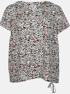 Große Größen Bluse mit Alloverprint