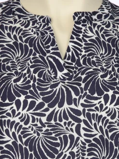 Große Größen Kleid mit Musterprint