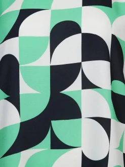 Große Größen Materialmix-Shirt