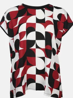 Große Größen Materialmix-Shirt