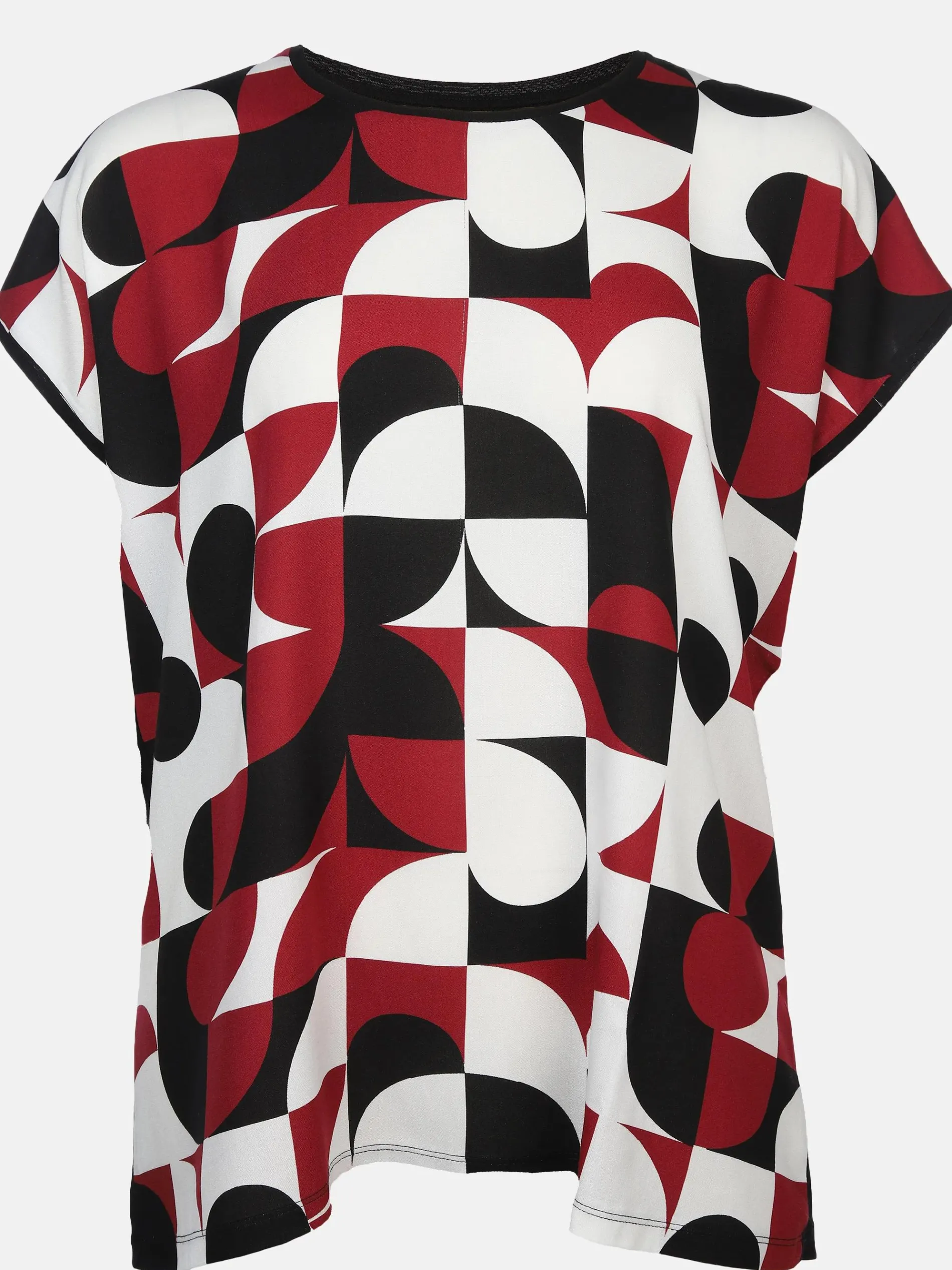 Große Größen Materialmix-Shirt