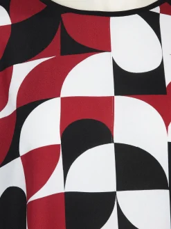 Große Größen Materialmix-Shirt