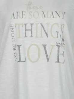 Große Größen Shirt mit Glitzerprint