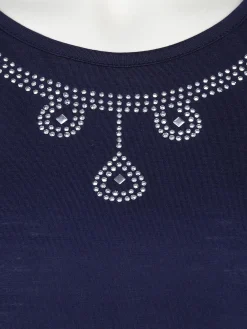 Große Größen Shirt mit Glitzersteinchen