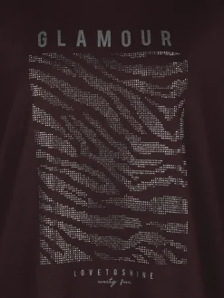 Große Größen Shirt mit Glitzersteinchen