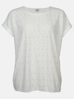 Große Größen Shirt mit Lochmuster