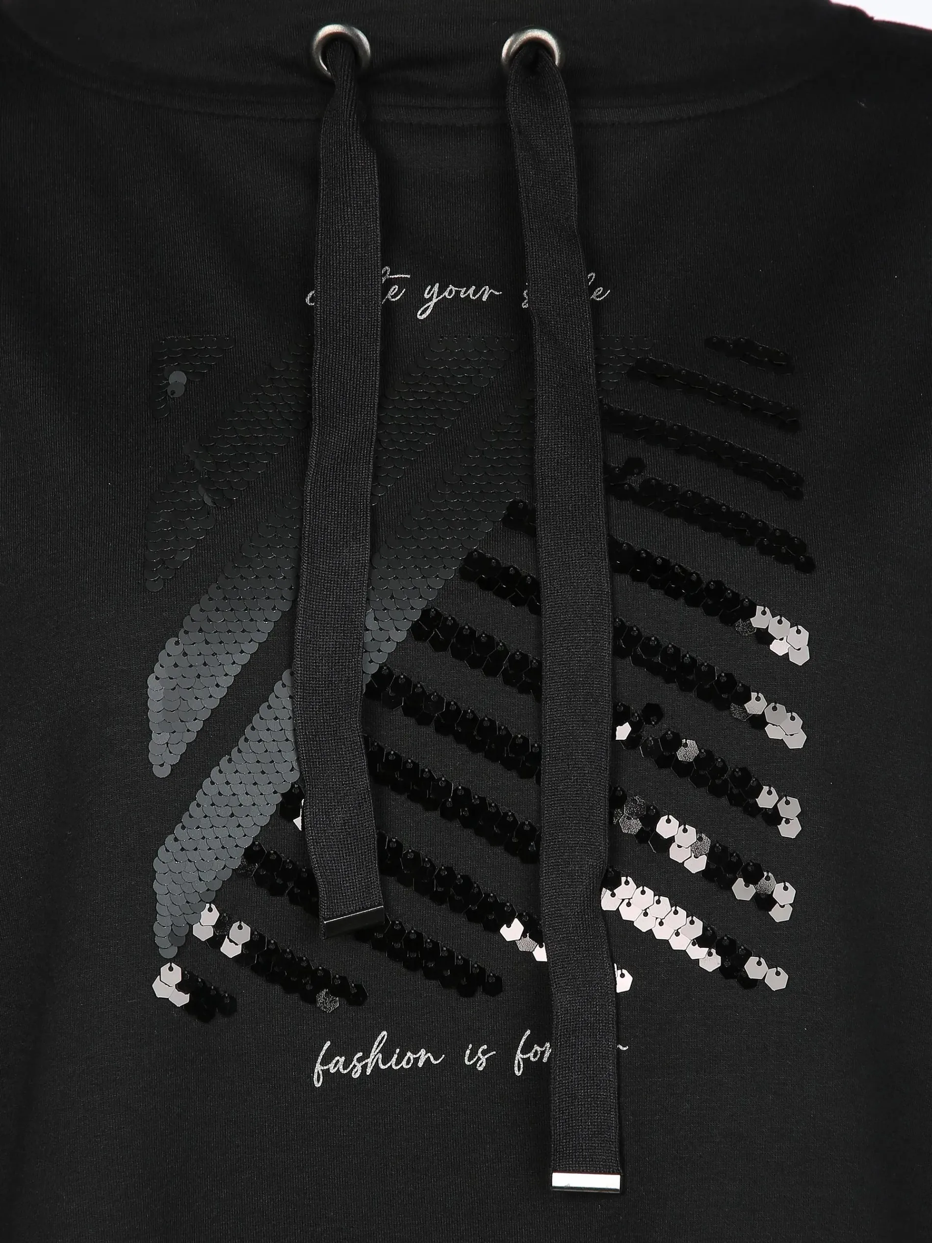 Große Größen Sweatshirt mit Pailletten