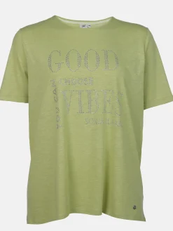 Große Größen T-Shirt mit Strasssteinchen