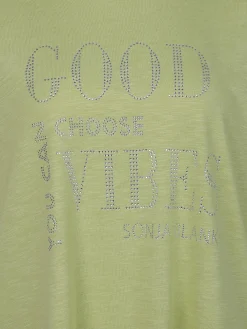 Große Größen T-Shirt mit Strasssteinchen