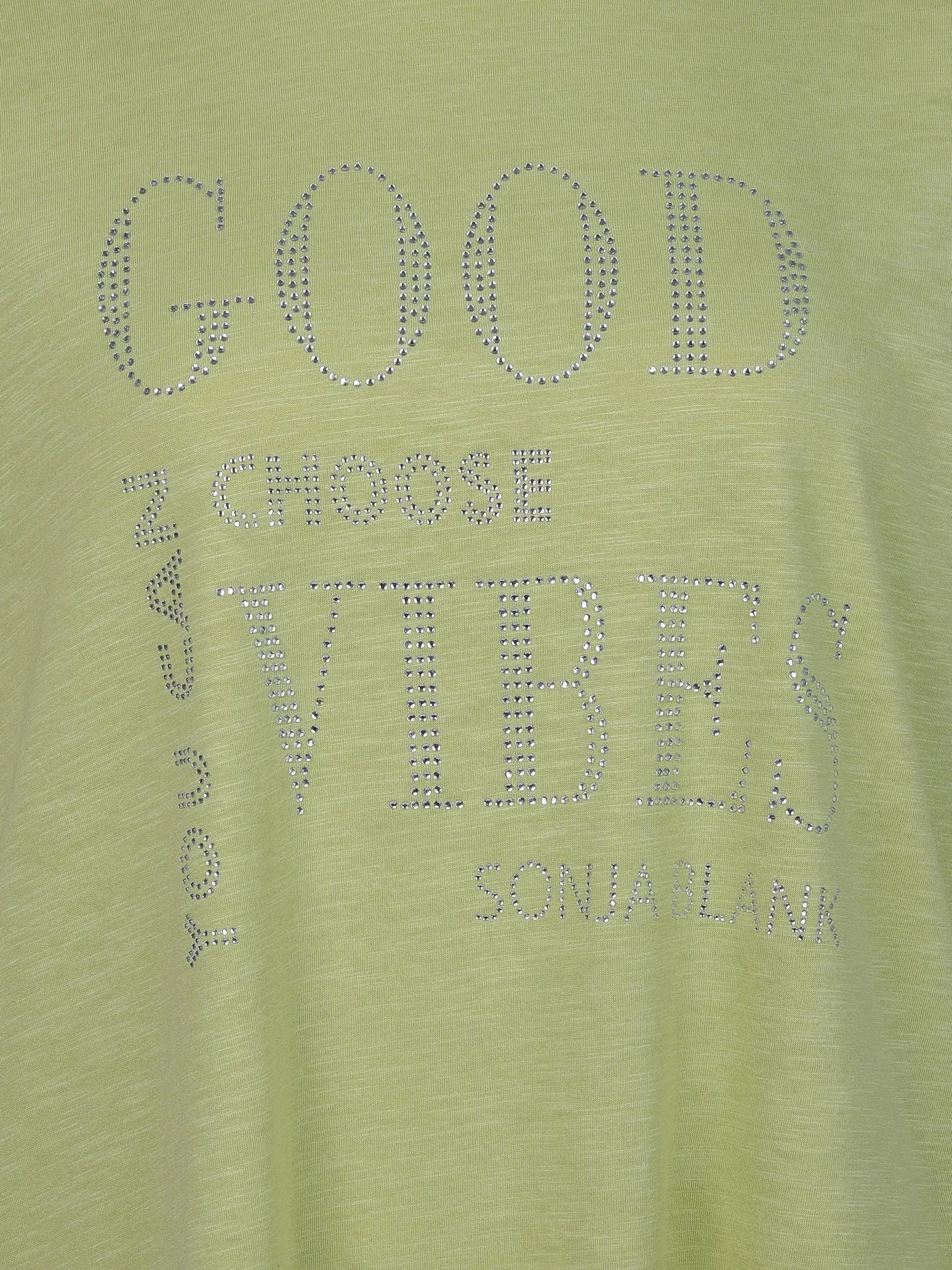 Große Größen T-Shirt mit Strasssteinchen