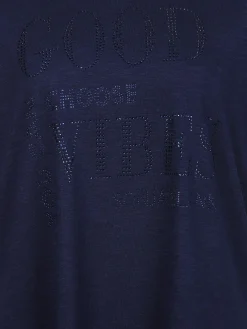 Große Größen T-Shirt mit Strasssteinchen