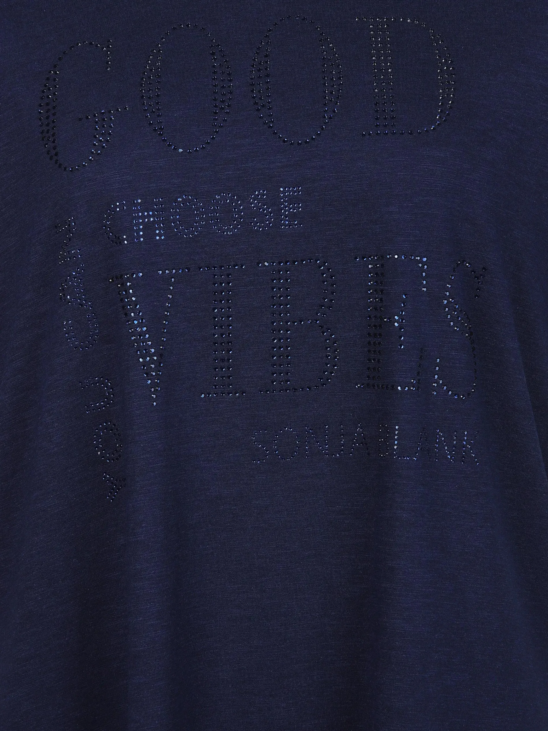 Große Größen T-Shirt mit Strasssteinchen