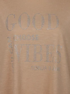 Große Größen T-Shirt mit Strasssteinchen