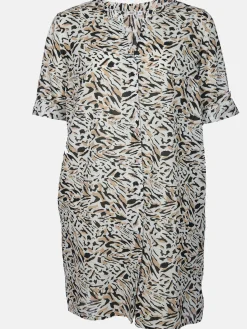 Große Größen Tunikakleid mit Musterprint