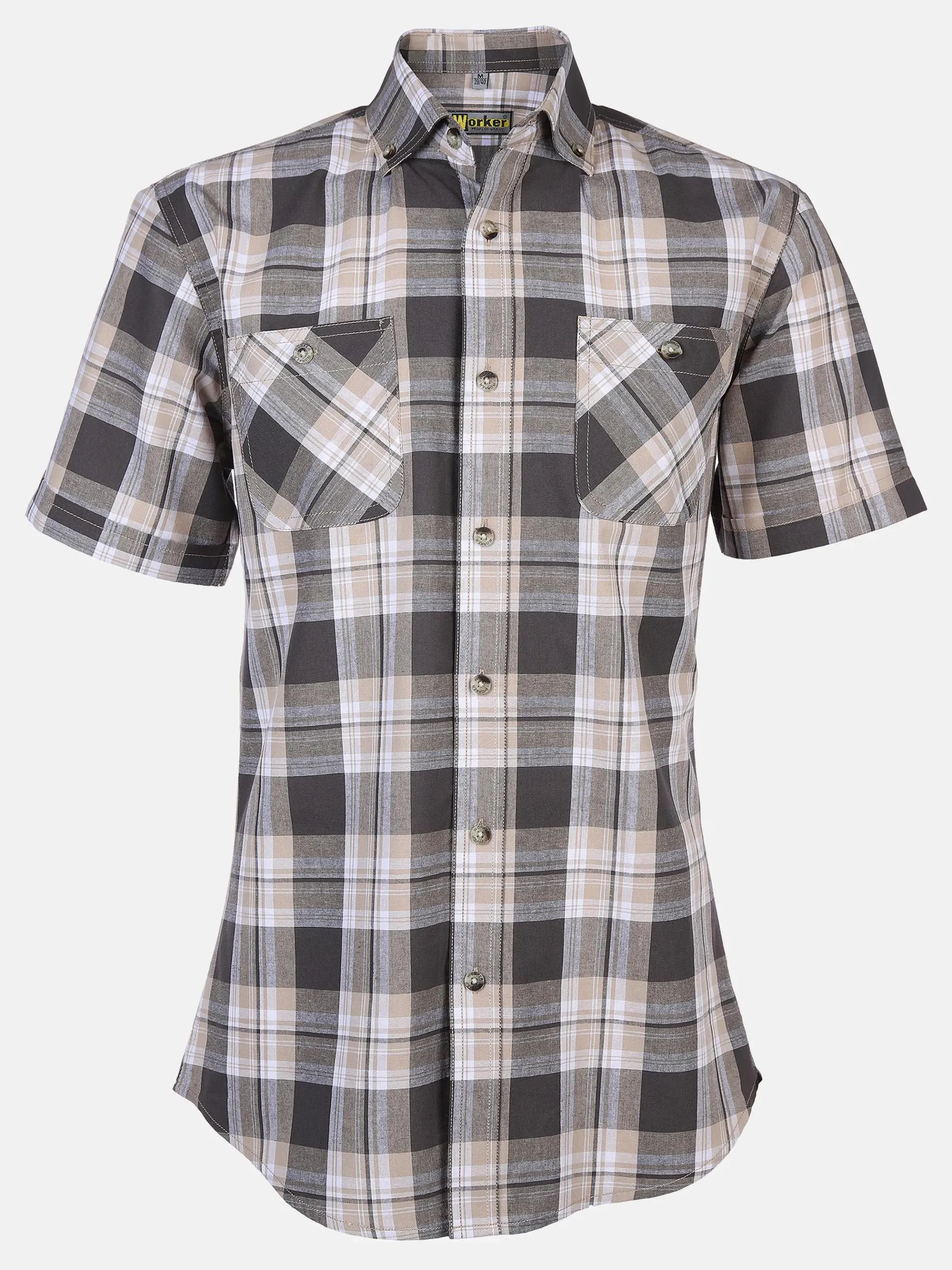 Herren Arbeitshemd mit kurzem Arm