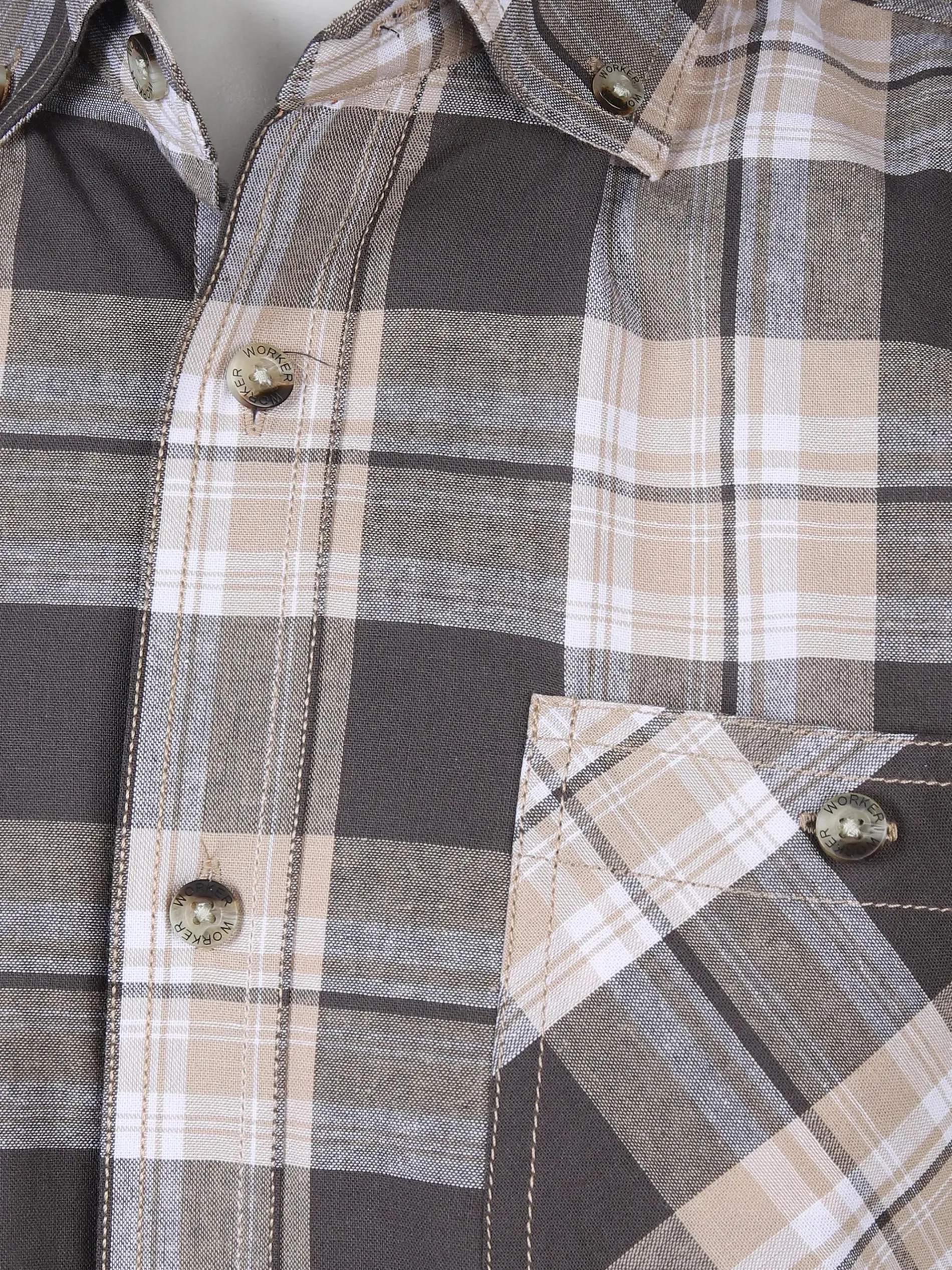 Herren Arbeitshemd mit kurzem Arm