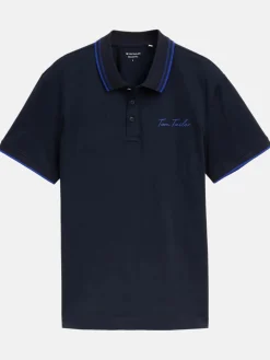 Herren Basic Polo mit Randstreifen