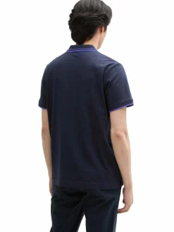 Herren Basic Polo mit Randstreifen