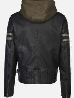 Herren Bikerjacke 2in1 mit Kapuze