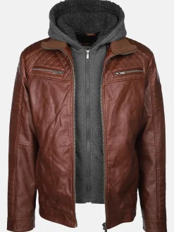 Herren Bikerjacke 2in1 mit Kapuze