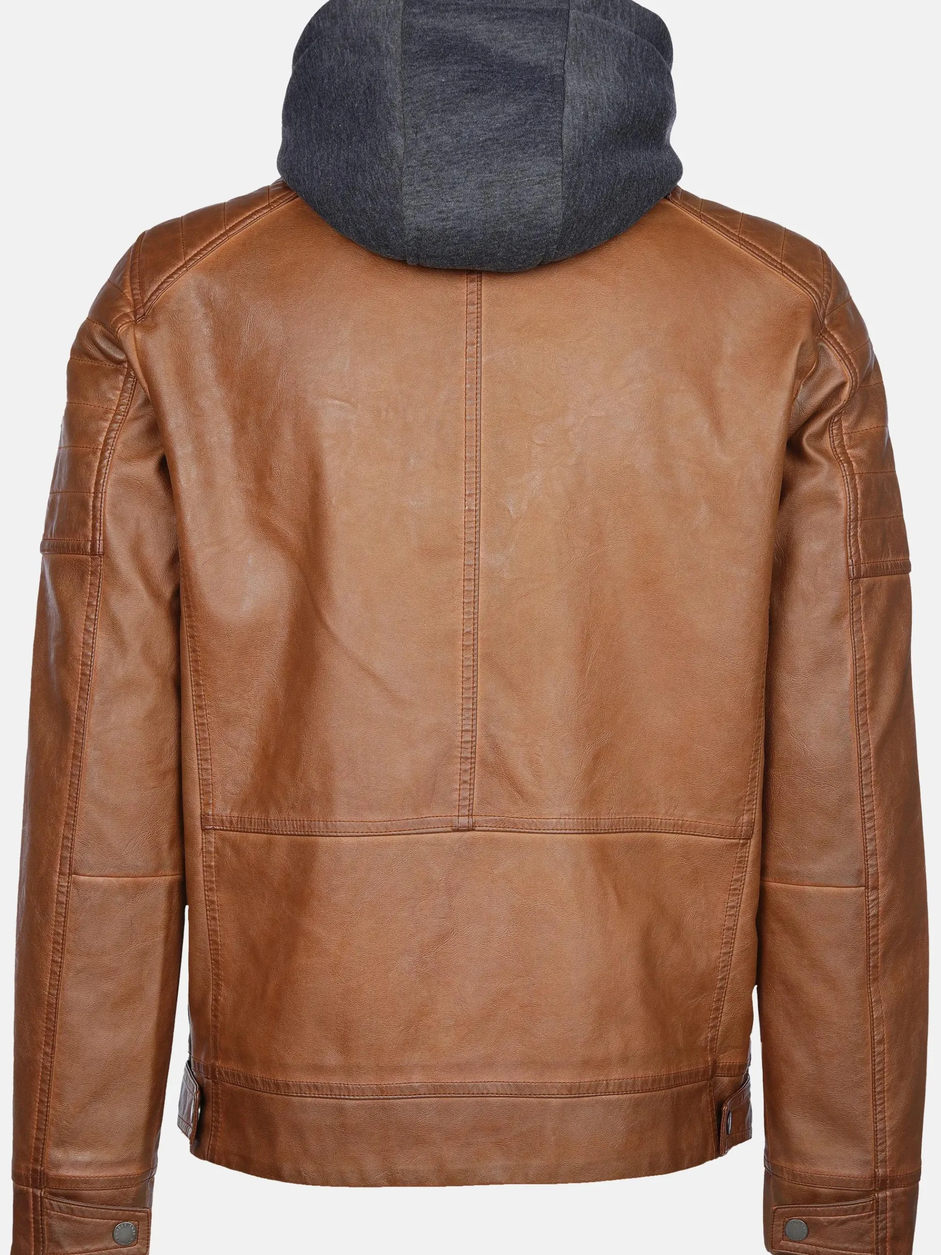 Herren Bikerjacke mit abnehmbarer Kapuze