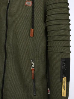 Herren Bikersweatjacke mit Kapuze