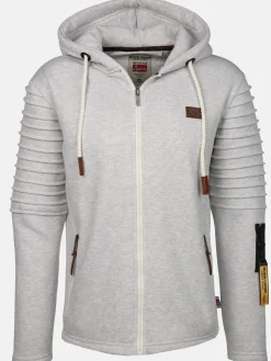 Herren Bikersweatjacke mit Kapuze