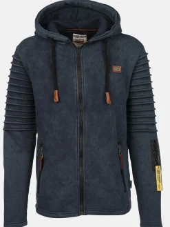 Herren Bikersweatjacke mit Kapuze