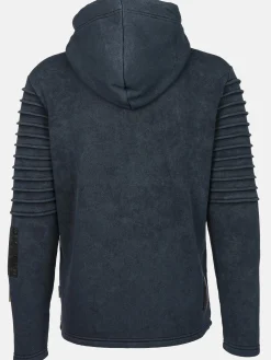 Herren Bikersweatjacke mit Kapuze