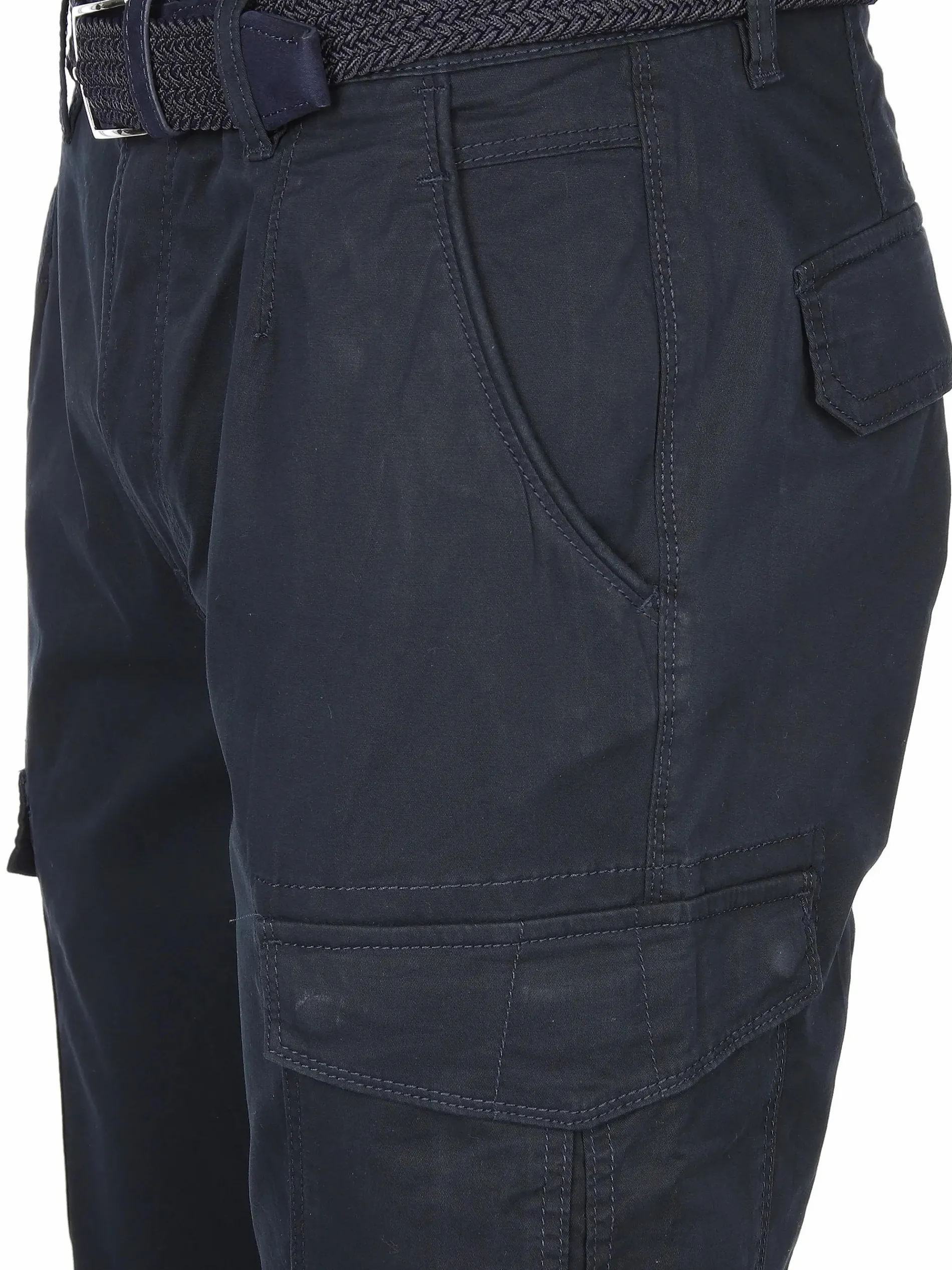 Herren Cargohose mit Flechtgürtel