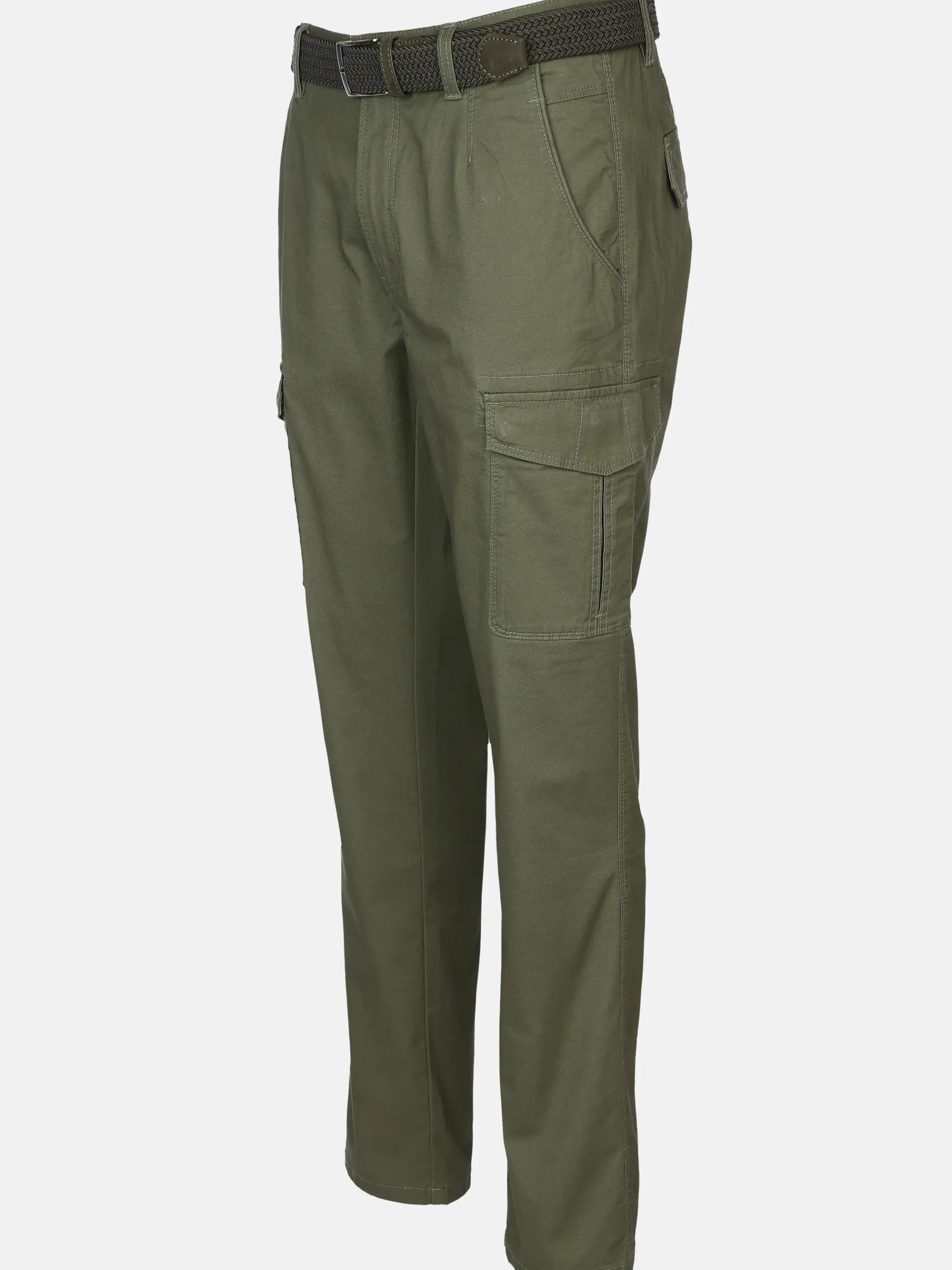 Herren Cargohose mit Flechtgürtel
