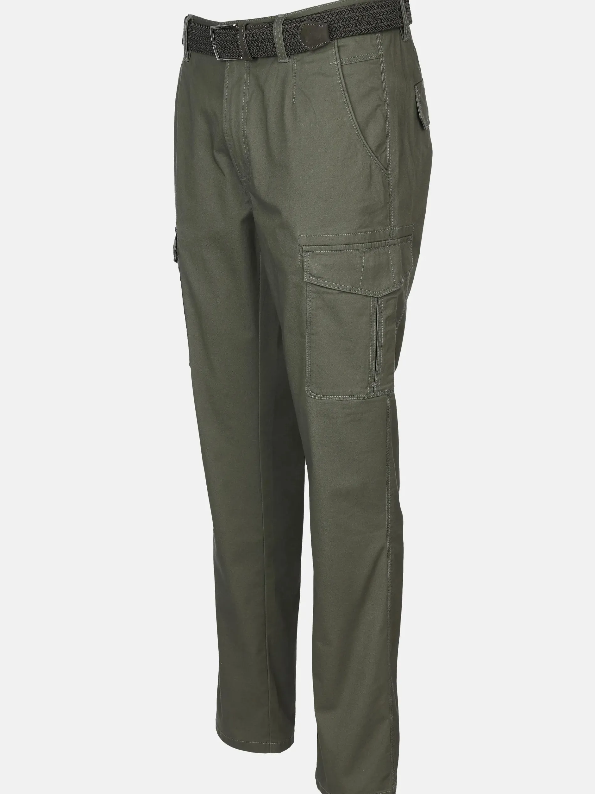Herren Cargohose mit Flechtgürtel