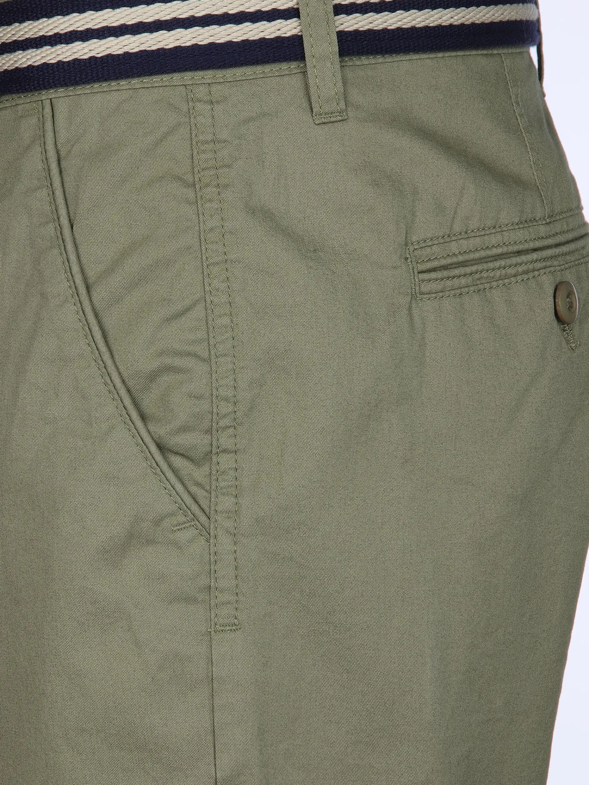Herren Chino Bermuda mit Gürtel