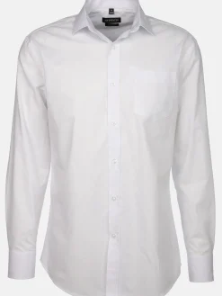 Herren Cityhemd mit langem Arm unifarben
