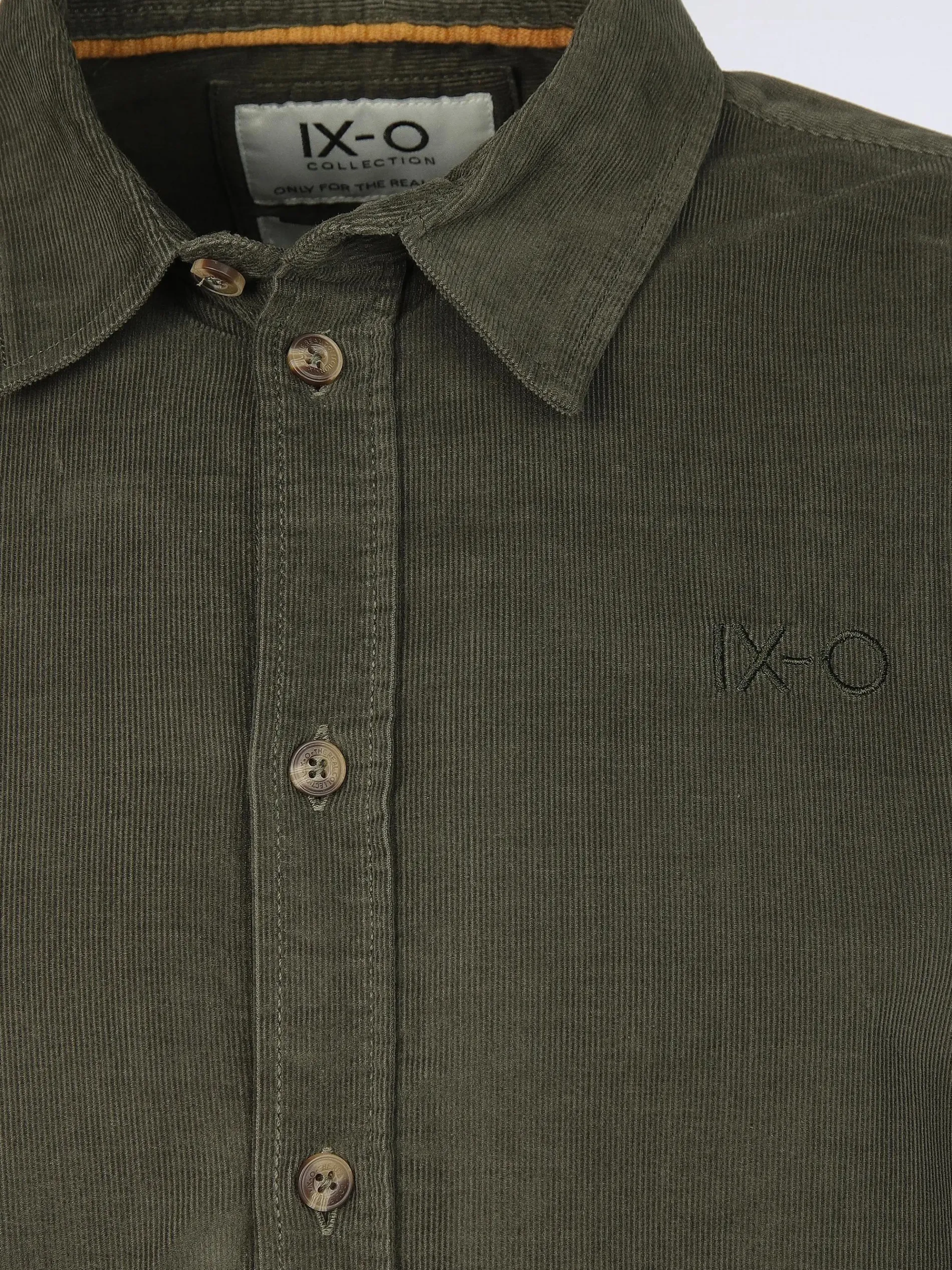 Herren Cordhemd unifarben