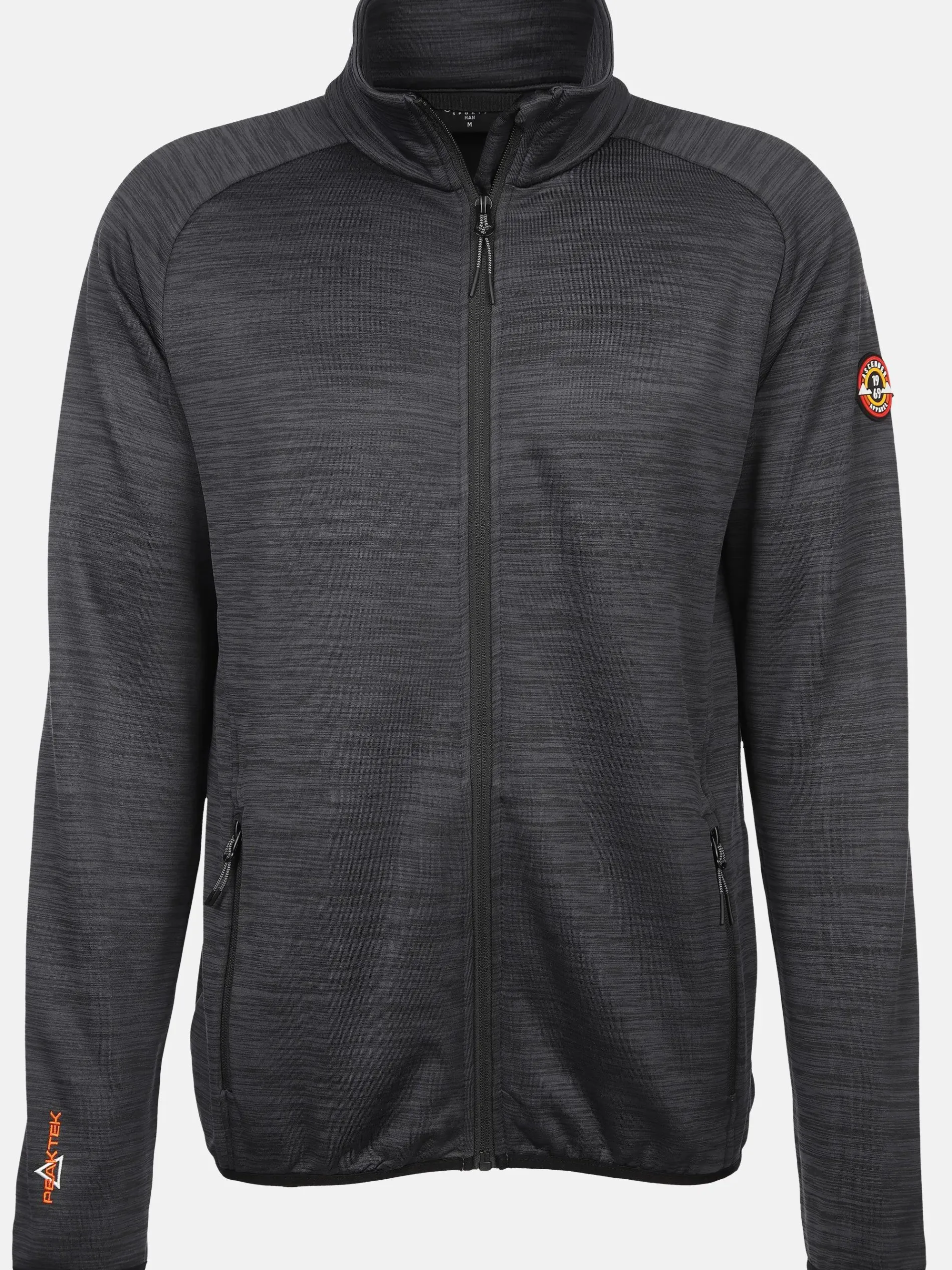 Herren Fleece Jacke meliert