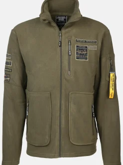 Herren Fleecejacke mit Patches