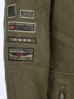 Herren Fleecejacke mit Patches