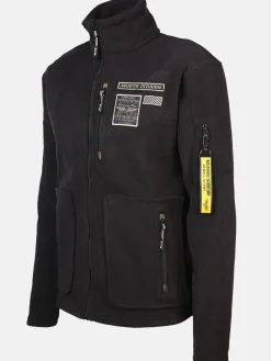 Herren Fleecejacke mit Patches