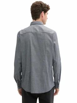 Herren Freizeithemd in ganz feiner Pünktchenstruktur