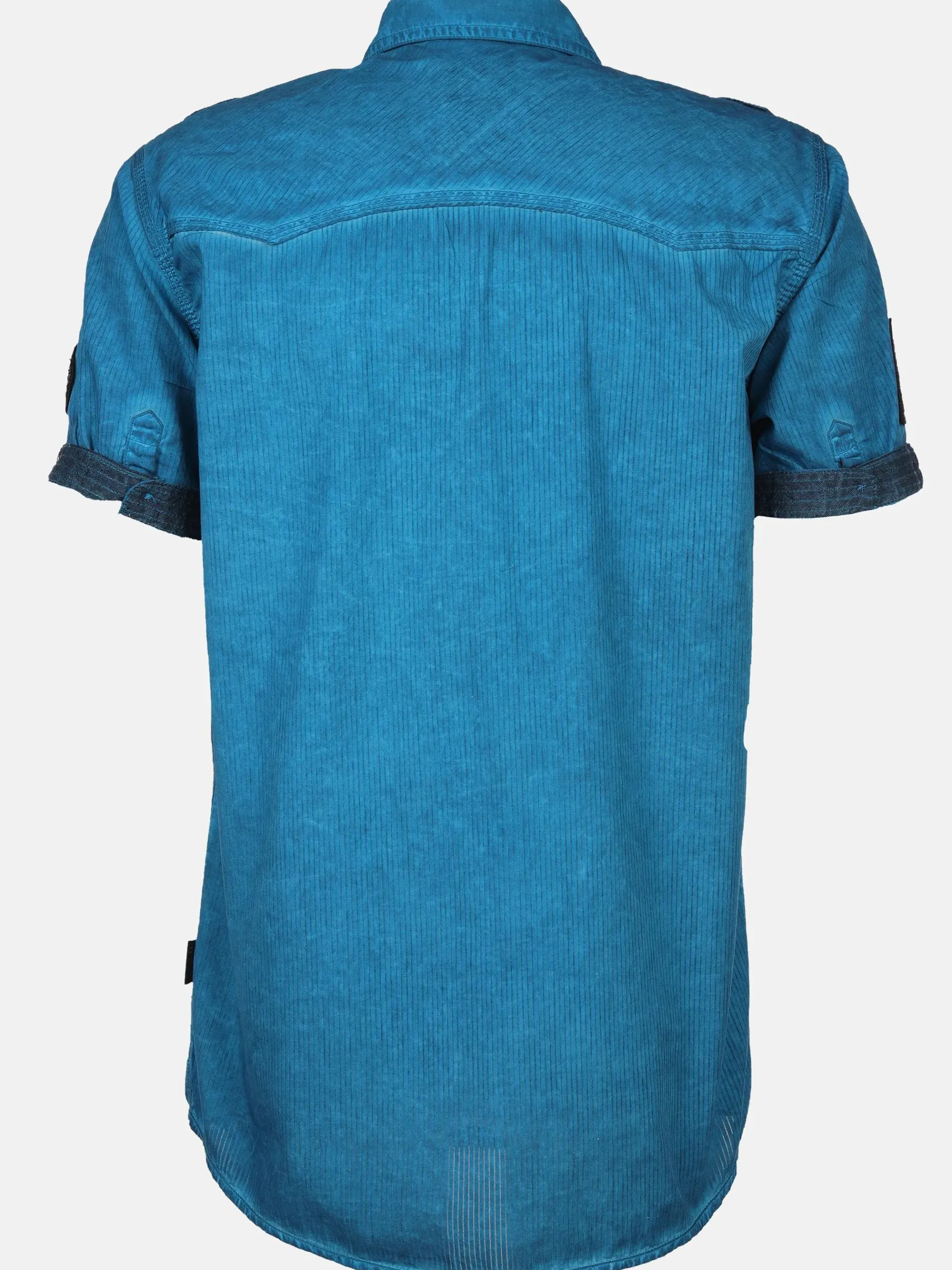 Herren Freizeithemd mit Brusttaschen in Oilwash-Optik