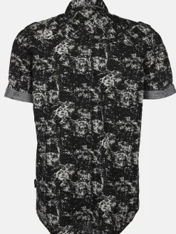 Herren Freizeithemd mit Brusttaschen in Oilwash-Optik