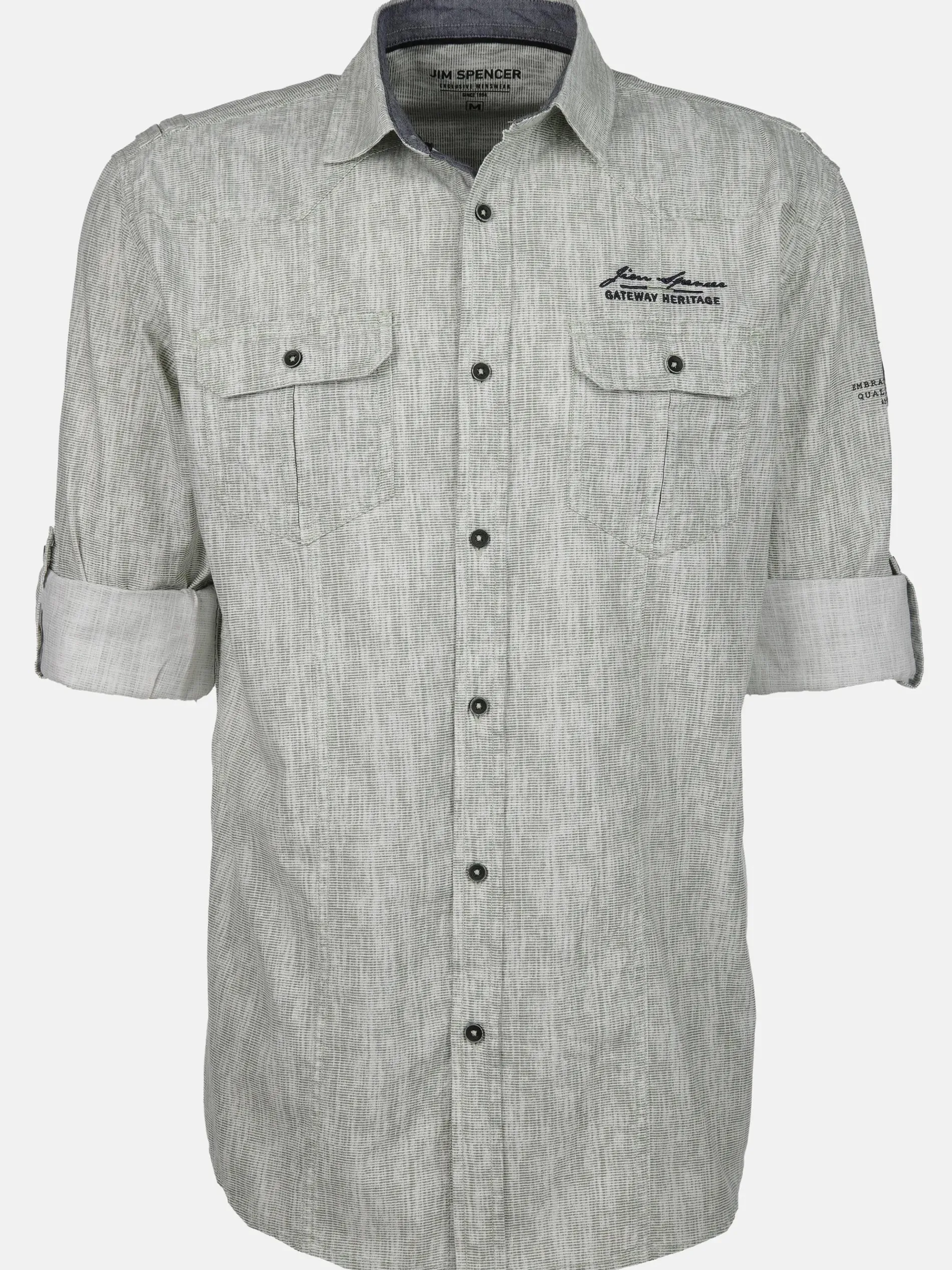 Herren Freizeithemd mit langen, krempelbaren Ärmeln