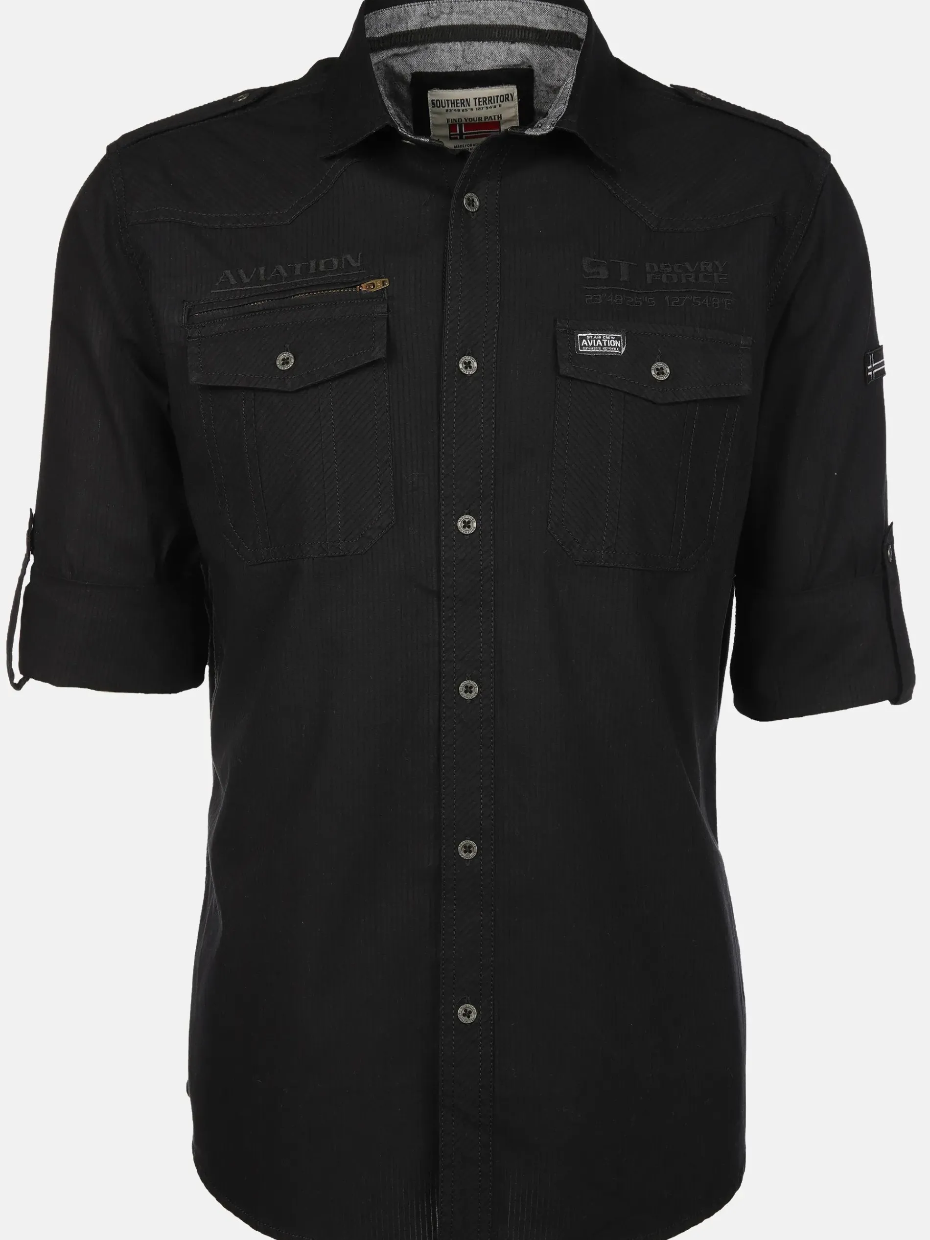 Herren Freizeithemd mit Stickerei